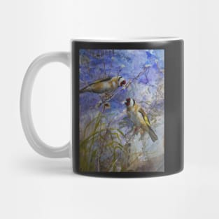 Goldfinches in mixed media Mug